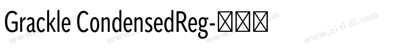 Grackle CondensedReg字体转换 Grackle CondensedReg字体转换